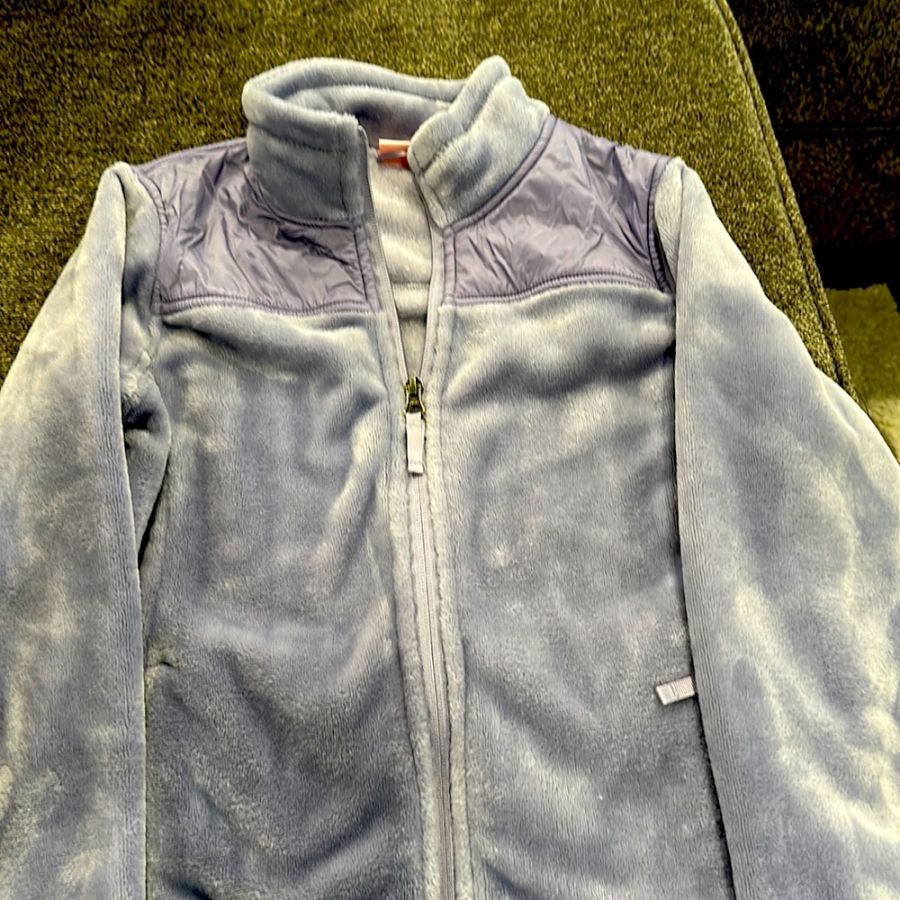 Girls large 32 degrees zip up fleece jacket with zipper pockets